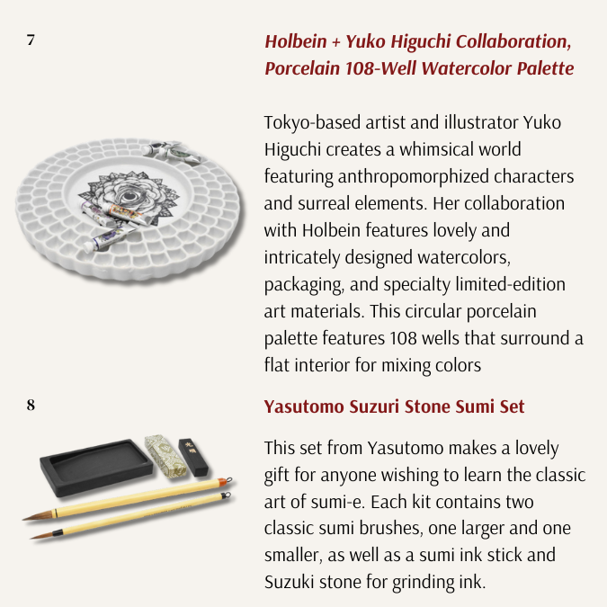 Holbein + Yuko Higuchi Collaboration, Porcelain 108-Well Watercolor Palette