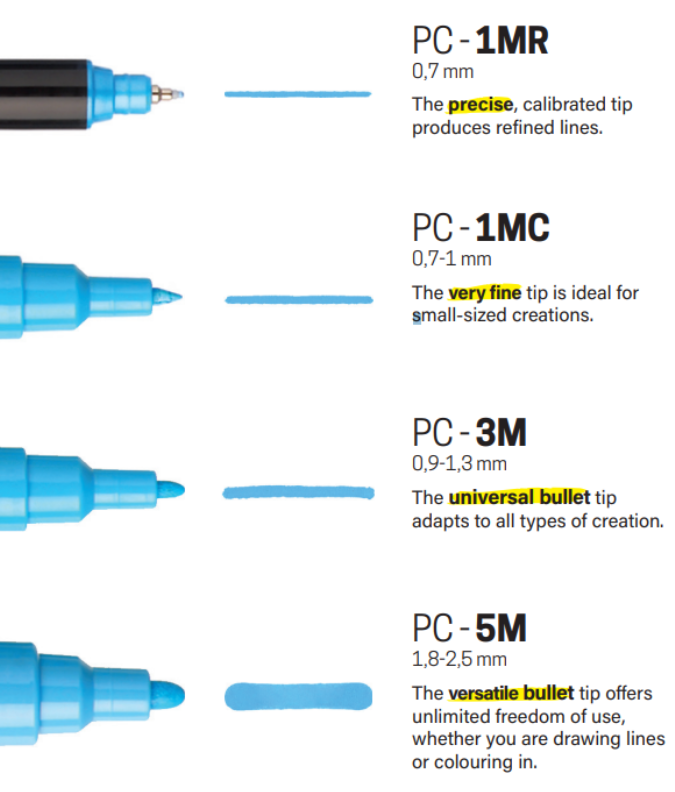 Posca Replacement Tip, Broad Bullet PC-7M, Pack of 2 - John Neal Books